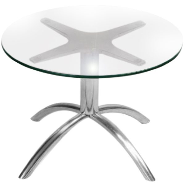 mesa de canto aranha vidro