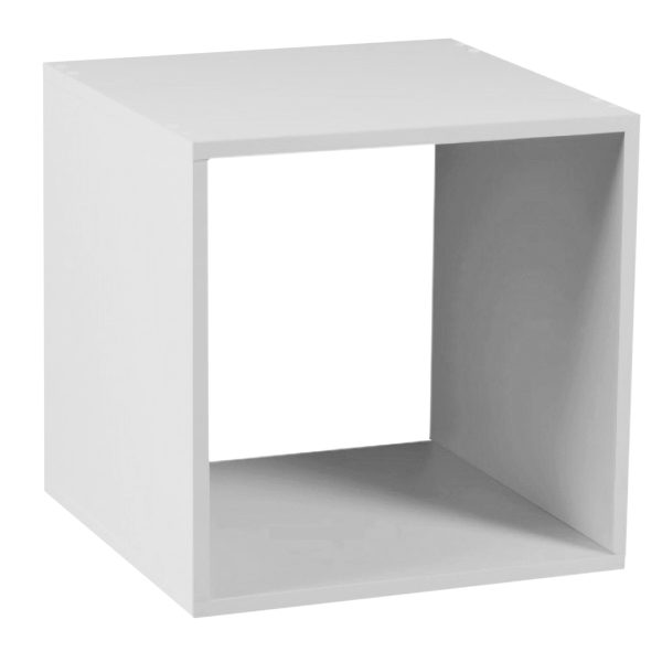 mesa de canto cubo branco