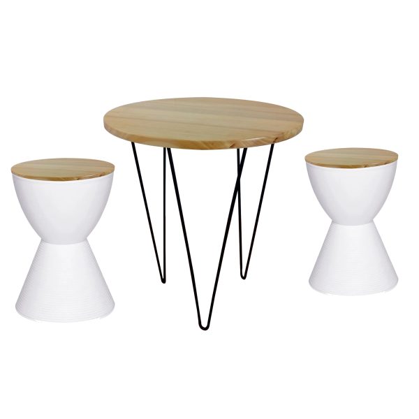 mesa de canto fiore e bancos pawn color