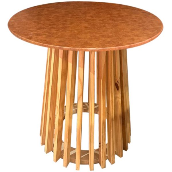 mesa ripada tampo de 100cm caramelo1