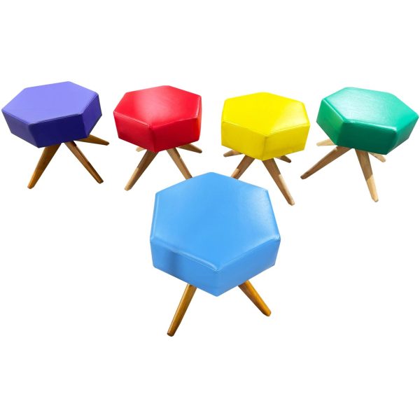 puffs hexagonais a