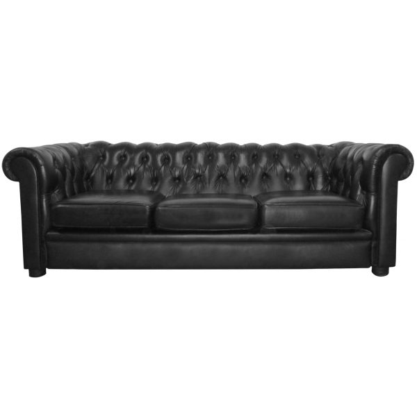 sofa chesterfield preto 3l