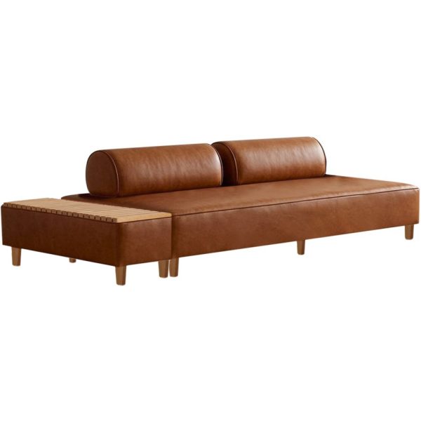 sofa finlandia couro eco com mesinha de canto1